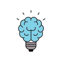 Brain Shaped Lightbulb Idea Innovation vector