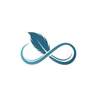 Feather Morphing Into Bird Logo Design vector