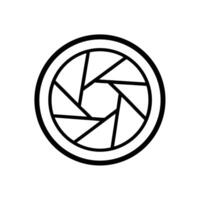 Camera Lens Inside Circular Icon vector