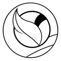 Simple Globe Outline Clean Logo vector