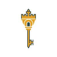 Elegant Key Morphing into Logo Design vector
