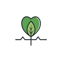 Pulse Line Turning into Heart Symbol vector