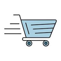 Dynamic Shopping Cart Logo Design vector