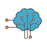Technology Brain Abstract Circuit Art vector
