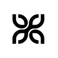 Techy Two Letter Logo Using X and One vector