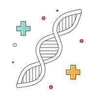 Futuristic DNA Helix In Medical Environment vector
