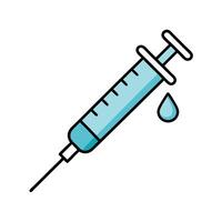 Injection Syringe In Minimal Style Illustration vector