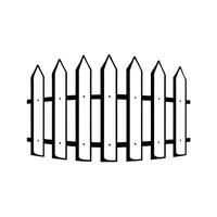 Decorative Picket Fence Design Illustration vector