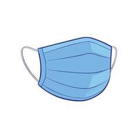 Protective Medical Mask With Blue Gradient vector