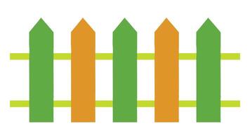 Simple Garden Fence On White vector