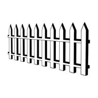 White Picket Fence On Isolated Background vector