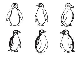 Penguins Icon Set vector