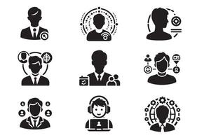 Set of Customer service and support icon vector