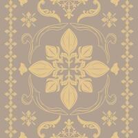 Romance Botanical Fleur de lis Timeless Baroque Style Elegance Hand Drawing Line and Ornament Filigree. Classy florals petals delicate flourish stripe pattern for branding package handicraft textiles vector