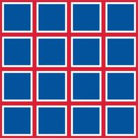 Red, white and blue rectangular Iceland seamless checkered pattern vector