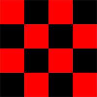 Black and red seamless checkered pattern vector