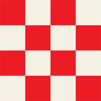 Vintage red and bone white seamless checkered pattern vector