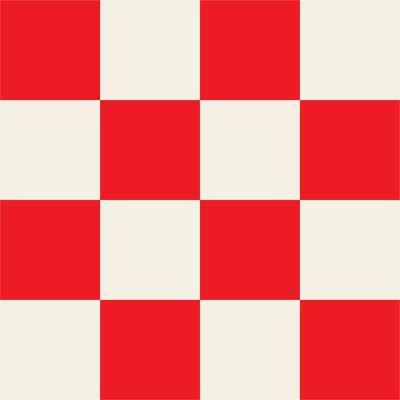 Vintage red and bone white seamless checkered pattern