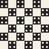 Four dot black and bone white checkered isolated seamless pattern vector