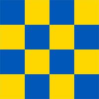 Blue and deep yellow seamless checkered pattern vector