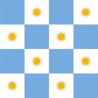 Sun of May with blue and white Argentina seamless checkered pattern vector