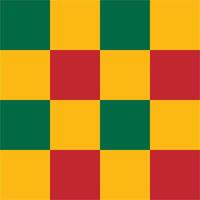 Green, yellow and red seamless checkered pattern vector