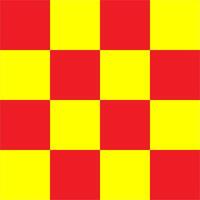 Yellow and red seamless checkered pattern vector