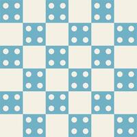 Four dot blue and bone white isolated seamless checkered pattern vector
