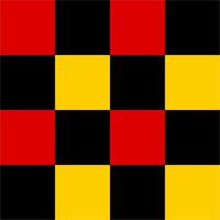 Red, Black and yellow seamless checkered pattern vector