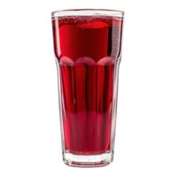Cool and Inviting Hibiscus Flower-Based Drinks in Tall Glassware Isolated on Transparent Background png