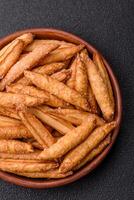 Cinnamon flavored breadsticks photo