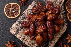 Dried tropical date fruit as an ingredient photo