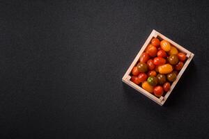 Tomatoes of different colors photo