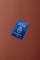 Argentine passport for flying and doing business. Argentina document photo