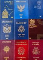 Passports of citizens of few countries photo