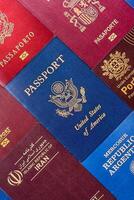 Passports of citizens of different countries photo