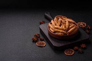Cinnamon flavored biscuits. Sweets photo
