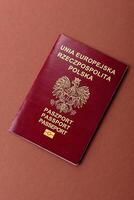 Poland passport for travelling, doing business photo