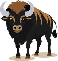 Stylized Yak Illustration vector