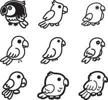 Illustration of kawaii Parrot vector