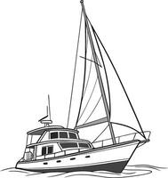 Sailboat on the Sea vector