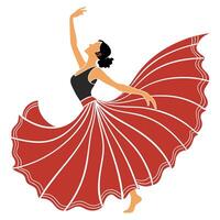 Flamenco Dancer in Elegant Pose vector