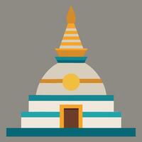Stylized Illustration of a Stupa with Geometric Design vector