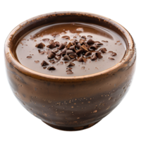 Traditional Filipino Tsokolate Drink in Clay Cup Isolated on Transparent Background png