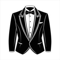 Elegant Silky Satin Tuxedo vector