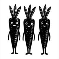 Three Carrots Stock vector