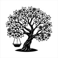 Tree With Swing vector