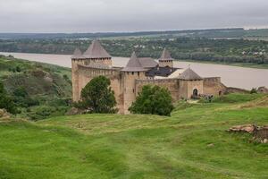 View of the fortress walls of the fortress Khotyn. Ukraine photo