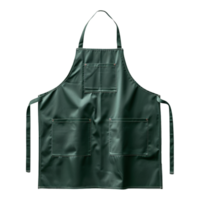 Professional Dark Green Waterproof Chef Apron with Multiple Storage Pockets and Adjustable Neck Strap Isolated on Transparent Background png