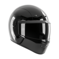 Shiny Black Racing Helmets with Reflective Visor Isolated on Transparent Background png